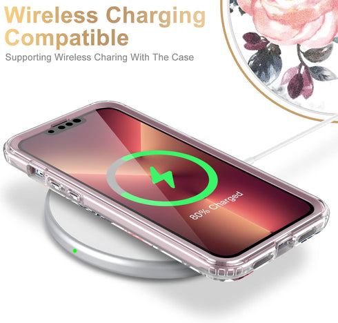 Esdot for iPhone 13 Pro Max Case with Built-in Screen Protector,Military Grade Cover with Fashion Designs for Women Girls,Protective Phone Case 6....