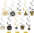 Blulu 50th Birthday Party Foil Hanging Swirls Decorations Ceiling Glitter Celebration 50th Hanging Swirls Cutouts Ornaments for Men Women 50 Years...