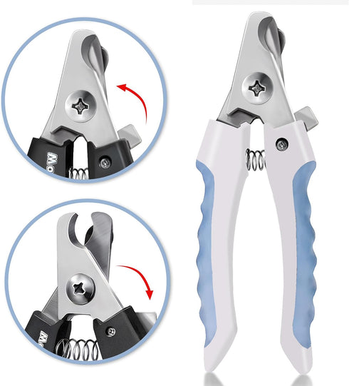 Dog & Cat Nail Clippers, Pet Nail Clipper and Trimmer with Safety Guard to Prevent Over Cutting, Grooming Razor Sharp Blades with Nail File for Sm...