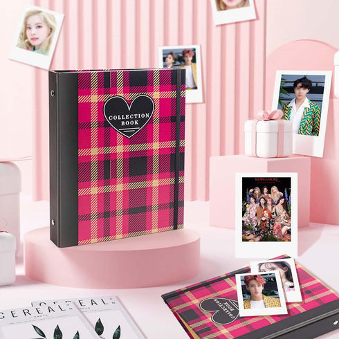 tutata Kpop Photocard Binder, Kpop Photocard Holder Book with Elastic Cord, 25 Sleeves, Hard Cardboard...