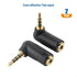 Cable Matters 2-Pack TRRS Right Angle 3.5mm Adapter in Black (3.5mm Right Angle Adapter, 90 Degree 3.5mm Adapter, 90 Degree Audio Adapter)......