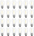 Meconard 24-Pack LED 1W String Light Bulbs, S14 Plastic Shatterproof Edison Vintage Style Replacement 1 Watt Outdoor Light Bulbs 2200K, Waterproof...