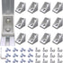 12Sets 1010 Series Aluminum Extrusion Profile Connector,12pcs 1010 Corner Bracket,with 24pcs Sliding T Nuts and Screws for 1" x 1" Extruded Alumin...