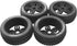 ShareGoo OD 4.52" 1/8 RC Buggy Rubber Tires Tyre w/ 5 Spoke Plastic Rim 17mm Hex Compatible with Arrma Kyosho Exceed RC Traxxas Redcat HSP HPI 1/8...