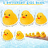 Junkin 5 Pcs Bath Ducks Yellow Rubber Duck without Hole Bath Toy Waterproof No Noise Funny Ducks Family Baby Shower Toy for Boys Girls Birthday Pa...