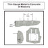 1-1/2" Powder Actuated Fasteners,.300 Head Diameter Drive Pin with red flute, P150, 100pcs/pack...