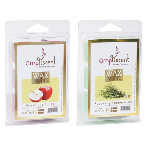 Scented Wax Melts -Wax Cubes Warmer|Candle Wax Air Fresheners|Scented Natural Soy Wax Melt Cubes Rosemary Peppermint and Fresh Cut Apple - Set of ...