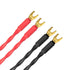 WORLDS BEST CABLES 4 Units - 6 Inch - Canare 4S11 – Audiophile Grade - 11AWG - HiFi Speaker Jumper Cable Terminated with Gold Spade Connectors...