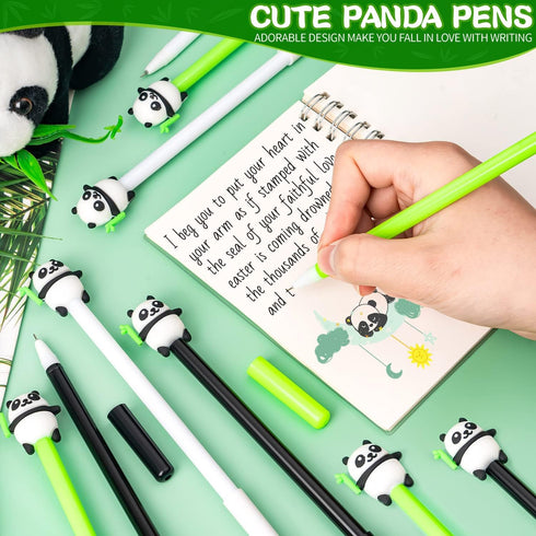 Panda Pen for Kids, 30Pcs Animal Cartoon Panda Gel Ink Pens, 0.5 mm Black Ink Pen for School Office Home Student Teacher Girls Boys Gift...