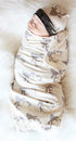 Soft Cotton Newborn Baby Swaddle Receiving Blanket Deer Printed Bath Towel with Hat Sets...