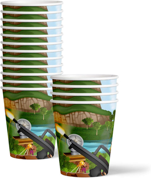 Fort nite Party Supplies - Battle Gamer Birthday - Fortnight Video Game Party Decorations | Disposable Tableware Set Includes Plates Napkins Cups ...