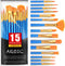 AROIC Acrylic Paint Brush Set, 15 pcs Nylon Hair Paint Brushes for All Purpose Oil Watercolor Face Body Rock Painting Artist, Small Paint Brush Ki...