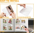 Mingting Magnetic Picture Frame, Holds 5X7 Inches Pictures, Reusable While Magnet Fridge Photo Sleeves for Refrigerator, Locker,Office Cabinet (Wh...
