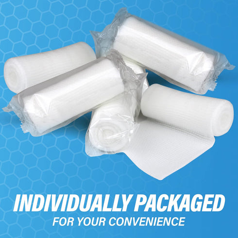 Gauze Bandages – 36 Rolls - Premium First Aid Supplies for Safe Adventuring – Flexible, Stretchable, and Breathable Gauze Rolls – 4” x 4.1 Yards B...