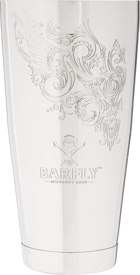 Barfly Cocktail Tin, Large 28 oz (828 ml), Stainless Steel, Logo Etch...