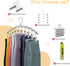 Legging Organizer for Closet, Metal Yoga Pants Hanger w/Rubber Coated 2 Pack w/10 Clips Hold 20 Leggings, Hangers Space Saving Hanging Closet Orga...