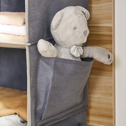 Hanging Closet Organizer, 5-Shelf Closet Hanging Storage Shelves, Grey...