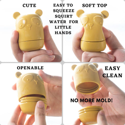 Mold Free Silicone Bath Toys, Baby Bath Toys 6-12 Months, Toddlers 1-3, Non Toxic Infant Bathtub Toy, Water Toys, Pool Toy, Dishwasher Safe (Coral...
