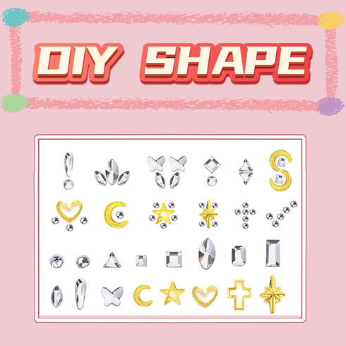 Tooth Gems Kit Fashionable, DIY Teeth Jewelry with Shiny Crystals, Tooth Gems Decoration Starter Kit, Teeth Gems Kit, gold and silver...