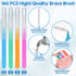 160 Pcs Interdental Brushes for Braces, 4 Size Soft and Bendable Braces Brush for Cleaning, Toothpick Dental Tooth Flossing Head Oral Dental Hygie...