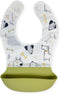 Kushies Silisoft Bib, Waterproof Top with Soft Silicone catch all pocket for Babies and Toddlers...