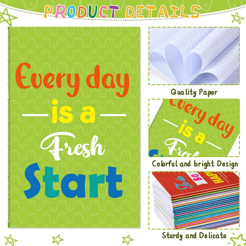 Zonon 24 Pcs Mini Colorful Notebooks Bulk Gifts, Funny Motivational Journals Notepads Inspirational Notepads Kids Small Pocket Notebook Teacher Sc...