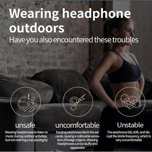 Bluetooth Ear Clip,Single Wireless Ear Bud Clip On Earbud Open Ear Headphone Bluetooth Wireless Headset Ear Clip Bone Conducting Induction Earphon...