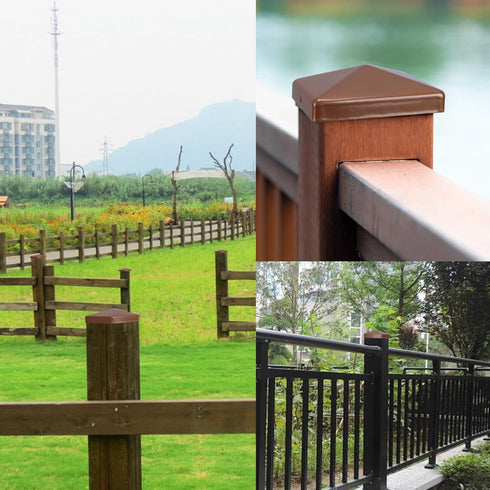 4x4 Post Caps, Fence Post Caps for True/Actual 4" x 4" Wood Posts, Metal Deck Post Caps Galvanized Steel Post Caps Keep Wooden Post from Cracking ...