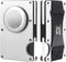 Mens metal wallet wallet with Airtag holder RFID Blocking Minimalist wallet (Silver W/Strap)...
