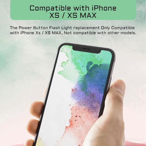 Power Button Flash Light Flex Cable Replacement for iPhone Xs Mic On/Off Control Flashlight Switch for iPhone Xs Max with Pre-Installed Assembly M...