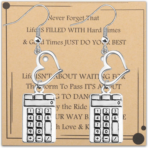 Accountant Earrings Accounting Jewelry CPA Graduation Gift Math Lover Calculator Charm Earrings...
