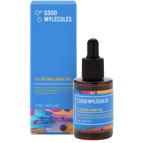 Good Molecules 1% Retinol Night Oil 12ml/0.40oz - Facial Oil With Retinol, Plum and Rosehip Seed Oil - Anti-Aging Hydrating Skincare For Face...
