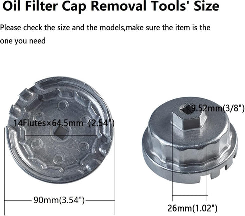 Oil Filter Wrench, Oil Filter Removal Tool Compatible with Toyota Lexus Camry RAV4 Tundra Highlander for 2.5 2.7 3.5 4.0 4.6 5.7L Engines with Car...