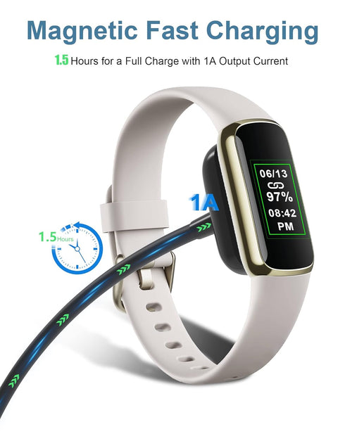 Bicmice Charger Cable for Fitbit Charge 5 Luxe Fitness & Health Tracker 1M Replacement Fitbit Charge 5 Luxe Charging Cable Cord with Restart Butto...