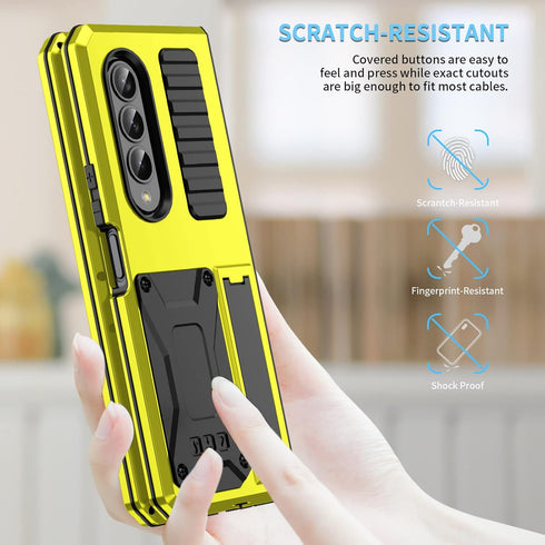 for Samsung Galaxy Z Fold 4 5G Case,Life Waterproof Shockproof Hard Case Aluminum Metal Military Heavy Duty Sturdy Protector Cover for Samsung Gal...