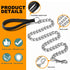 Heavy Duty Metal Dog Leash, 6 FT Chew Proof Pet Leash Chain with Soft Padded Handle for Large & Medium Size Dogs (6 FTx3 mm (30-120 lbs))...