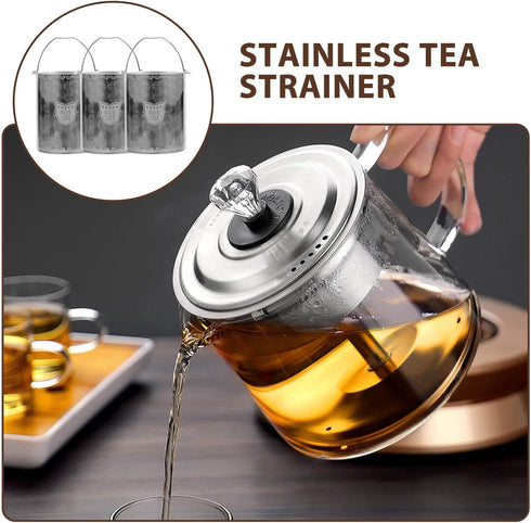 Luxshiny 3pcs Tea Strainers for Loose Tea Teapot Replacement Stainless Steel Mesh Strainer Tea Infuser Insert 7cm Tea Steeper Basket Filter for Te...