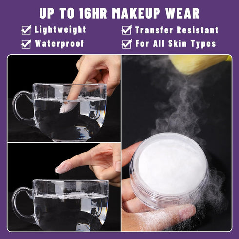 UCANBEMAKUP Long Lasting Makeup Setting Spray Kit- 6.76 Fl oz Hydrating Matte Finish Mist Lightweight Face Make up Fixer +Translucent Loose Settin...