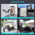 Aluminum Heavy Duty Drill Base Tablet Holder Car Mount Dashboard, 14.2“ Long 360°3-Stage Metal Stand Bracket for 4.7-12.9" iPad Pro/Air/Mini/Samsu...