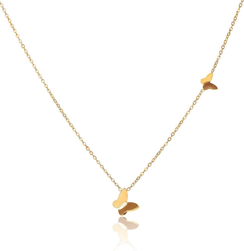 Benevolence LA Gold Butterfly Necklace, 14k Gold Dipped Butterfly Necklaces for Women, Cute Butterfly Necklace, Dainty Butterfly Jewelry, Gold Nec...