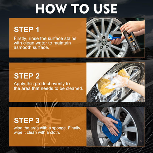 Brake Bomber Cleaner Powerful Wheel Cleaner, Retread Car Wheel Care Cleaner, Perfect for Cleaning Wheels and Tires, Safe on Alloy, Chrome, and Pai...