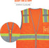 Ergodyne GloWear 8246Z ANSI High Visibility Two Tone Mesh Safety Vest with Reflective Binding, Orange, 2X-Large/3X-Large...