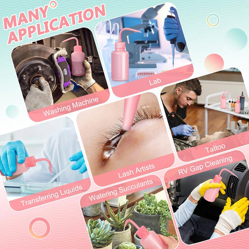 150ML Pink Wash bottles squeeze 5oz Mini Professional, Water Bottle for Lash Extensions, Easy to Carry Lash water bottle squeezer (1Pack)...