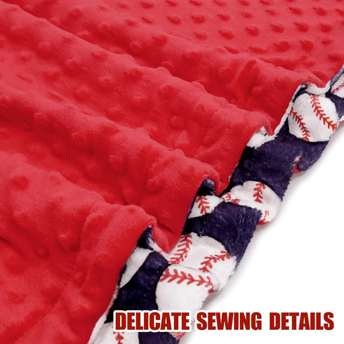 Vansolinne Baseball Blanket for Boys Super Soft Fleece Infant Blanket with Dotted Backing Double Layer Newborn Toddler Blankie for Nursery Strolle...