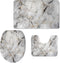 UNICEU Grey White Marble 3 Piece Bathroom Rug Set Includes Bath Rug, Contour Mat and Toilet Lid Cover, Machine Washable, Super Soft Microfiber & N...