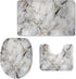 UNICEU Grey White Marble 3 Piece Bathroom Rug Set Includes Bath Rug, Contour Mat and Toilet Lid Cover, Machine Washable, Super Soft Microfiber & N...