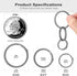 TISUR Titanium Key Rings for Keychain, Side-Pushing key chain rings Split keyring heavy duty Keychain Rings bulk...