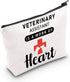 CMNIM Vet Assistant Gifts Vet Tech Makeup Bag Veterinary Assistant Is A Work of Heart Pouch Bag for Vet Tech Student Gifts (Veterinary Assistant M...