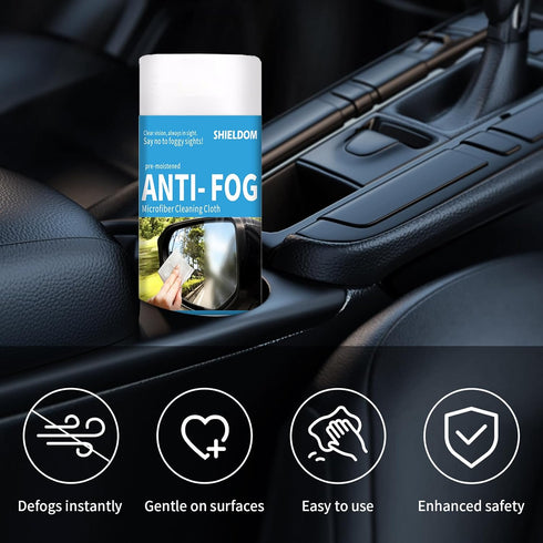 Anti-Fog Wipes for Glasses Car Windshield Defogger Pre-moistened Lens Cleaner Prevent Fogging Defogging Fogless for Automotive Vehicles Helmets Mi...