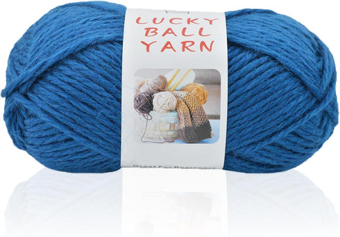 50% Wool Yarn for Crocheting,Thick Yarn for Crocheting,Crochet Yarn for Crocheting,Yarn for Crafts,Crochet Yarn for Sweater,Scarf,Hat(Dunhuang Blu...